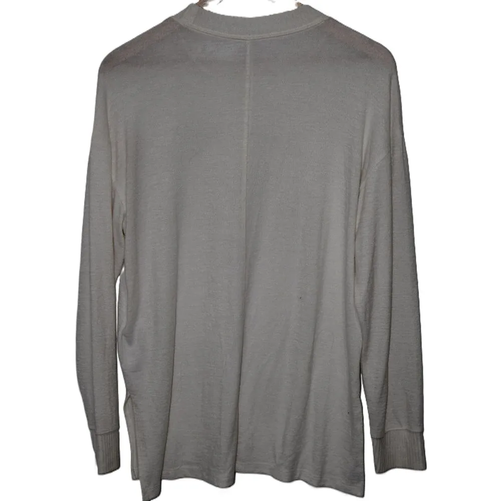 Womens Abercrombie & Fitch Soft AF Cozy Cream Long Sleeve Crew Neck Sweater Sz S - Image 2