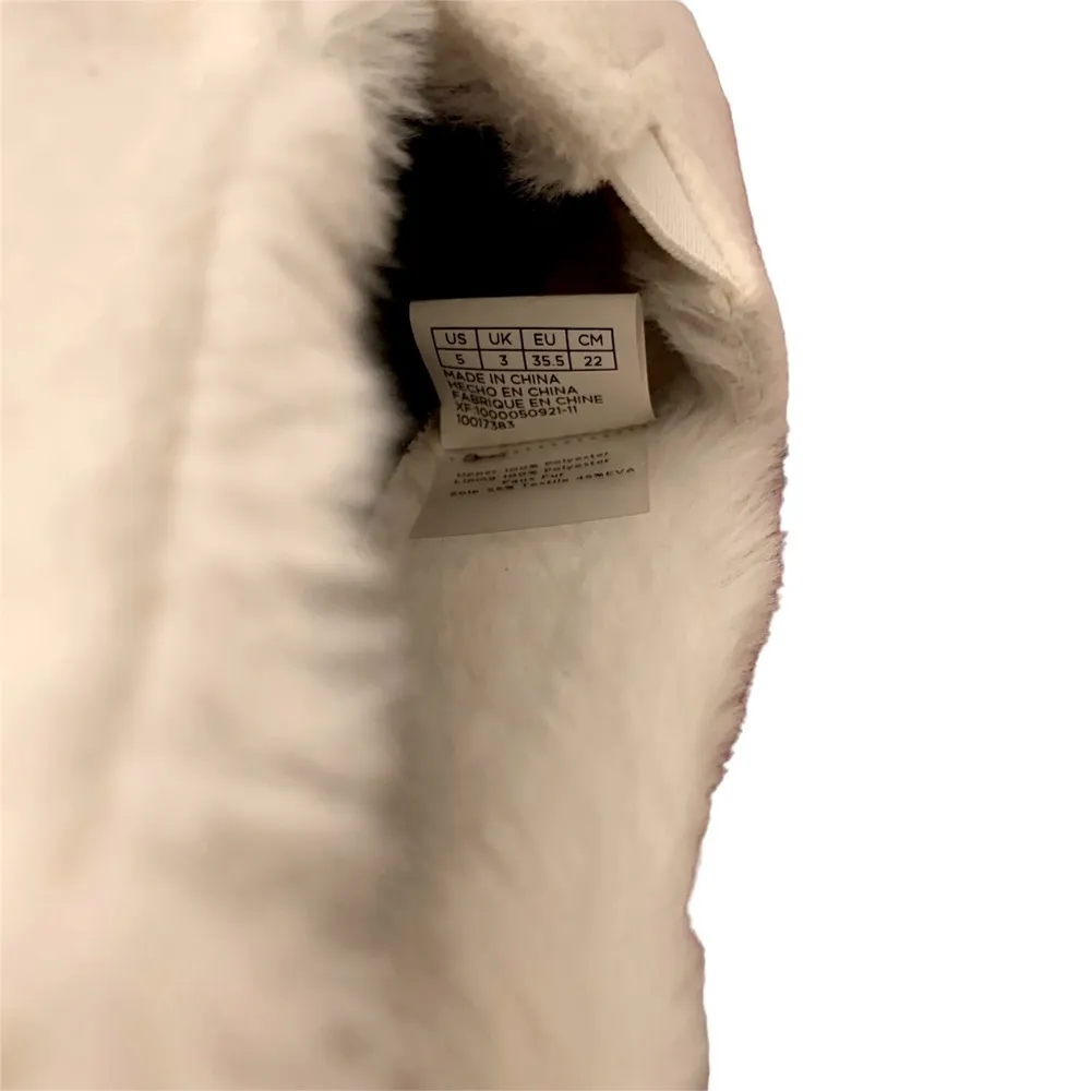 WOMEN’S  ALPARGATA Cloudbound Sole White Felt Faux Fur & Embroidery Size 5W - Image 11