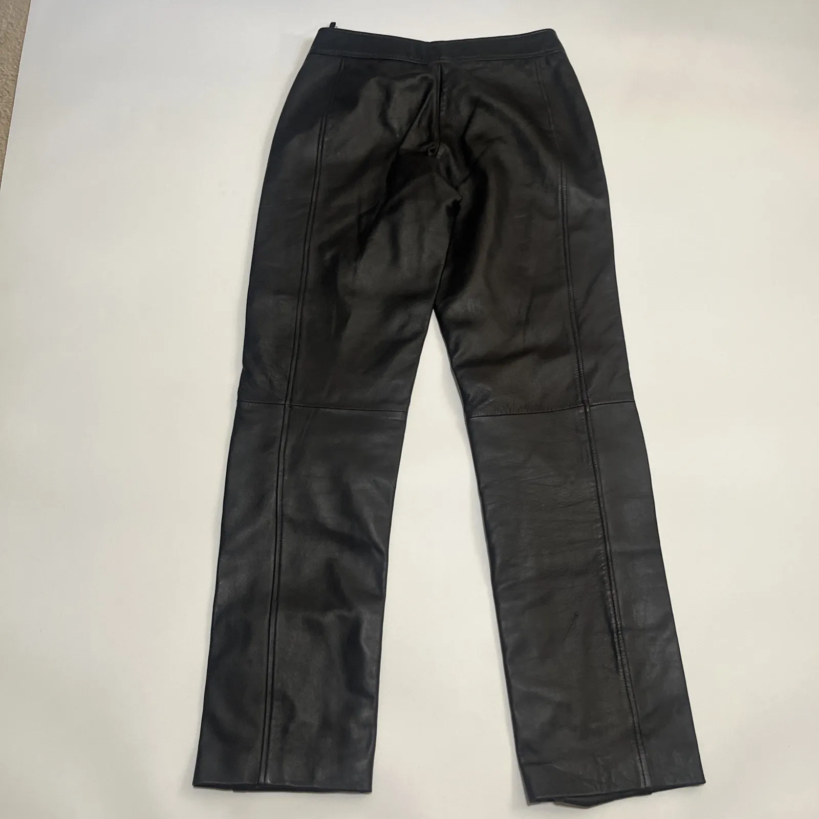 Vintage Y2K Rampage 27 In Waist Leather Black Straight Pants - Image 10