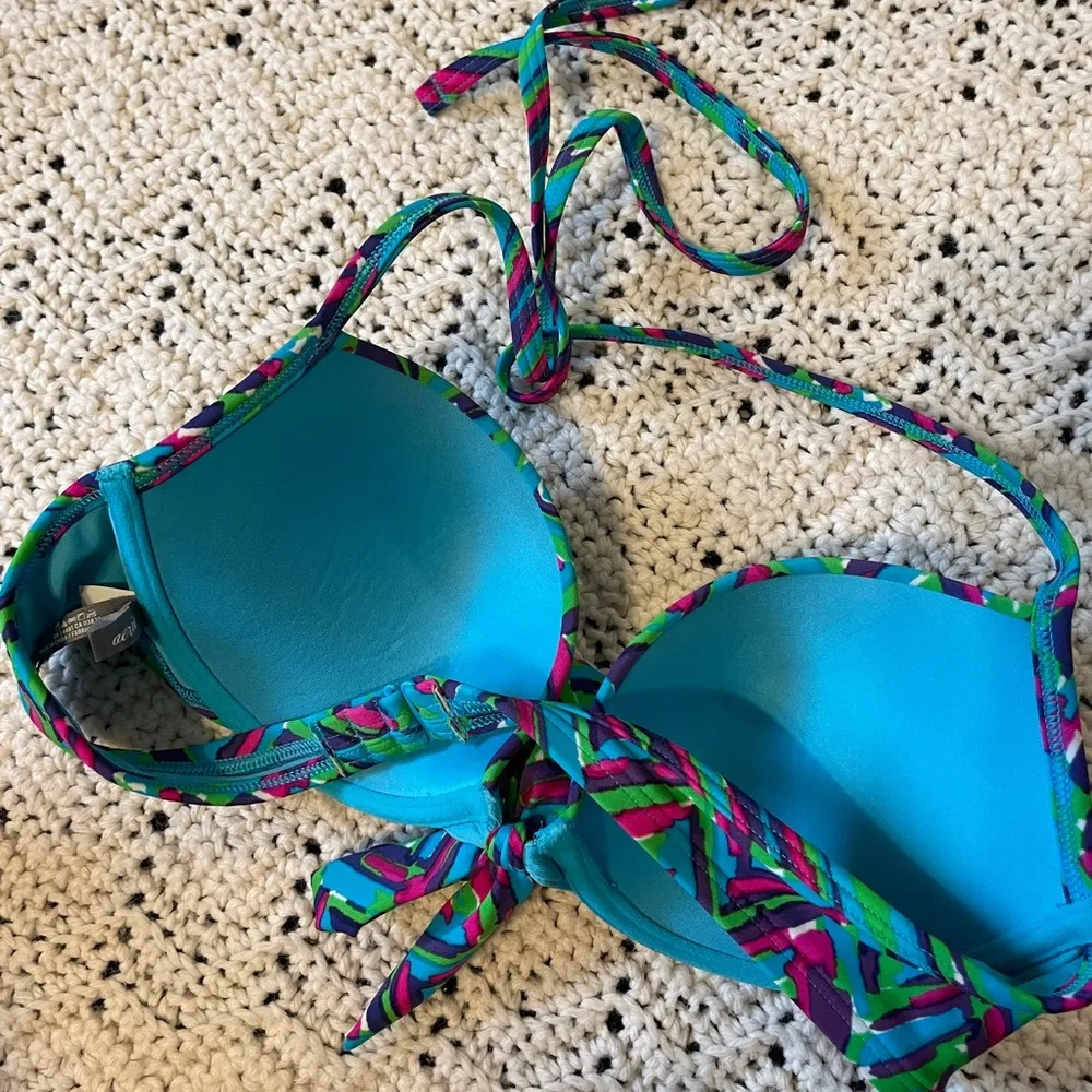 Aerie Swim Ikat Pattern Underwire Bikini Swimsuit Top (34B) - Image 2