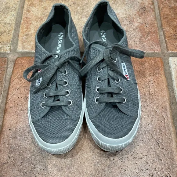 SUPERGA SNEAKER GRAY CANVAS SIZE 38 - Image 2