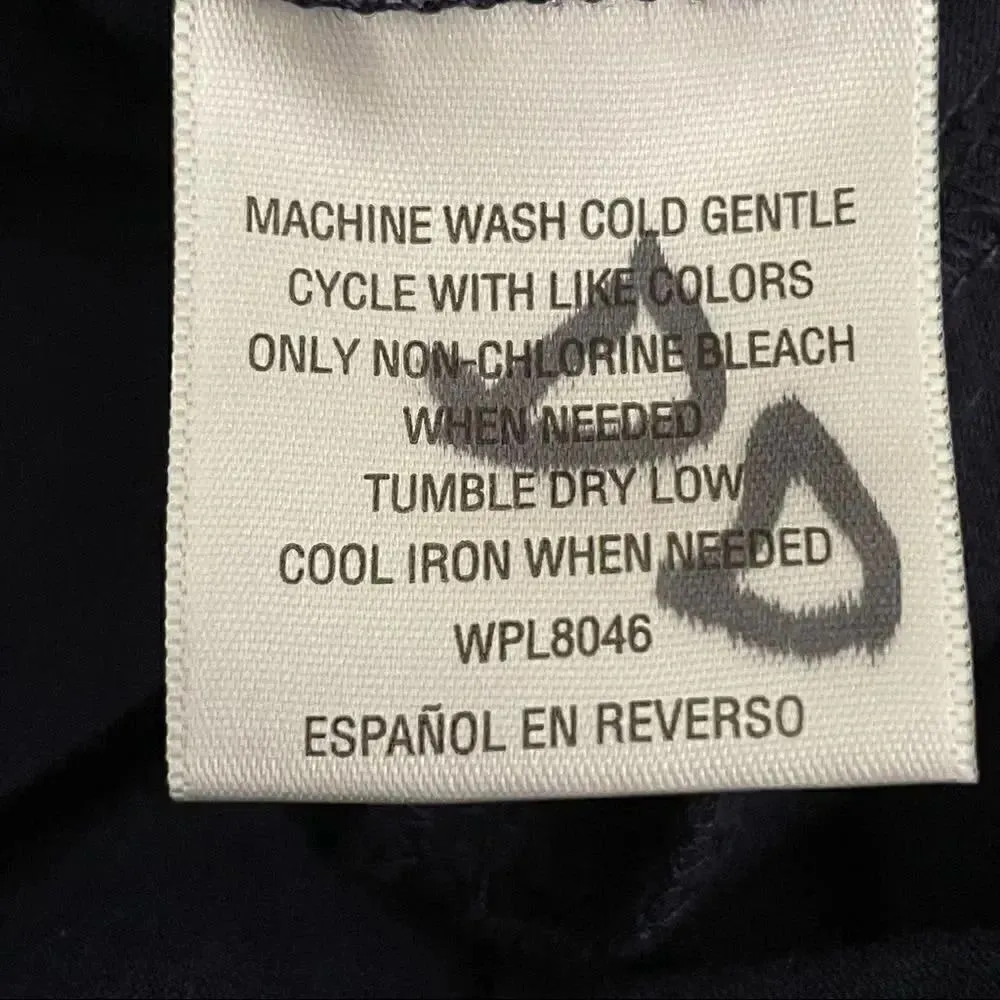 Karen Scott Sport Navy  High Rise Wide Leg Pull On Lounge Athleisure Pants SZ L - Image 8