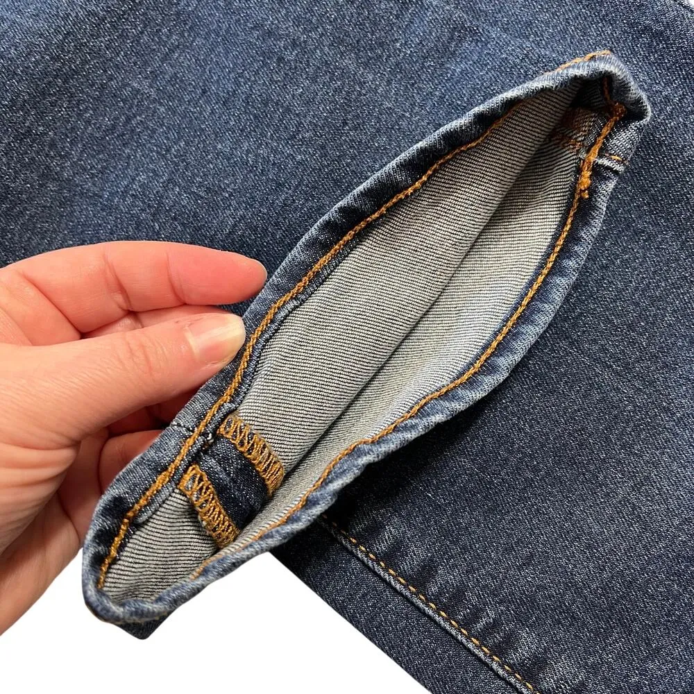 Banana Republic Womens Denim Blue Jeans Travel Jean Slim Fit Dark Wash 34 x 32 - Image 8