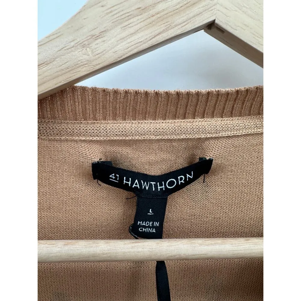 41 Hawthorn Brown Black Polka Dot Pullover Sweater Crewneck Viscose Blend L NWT Size L - Image 6