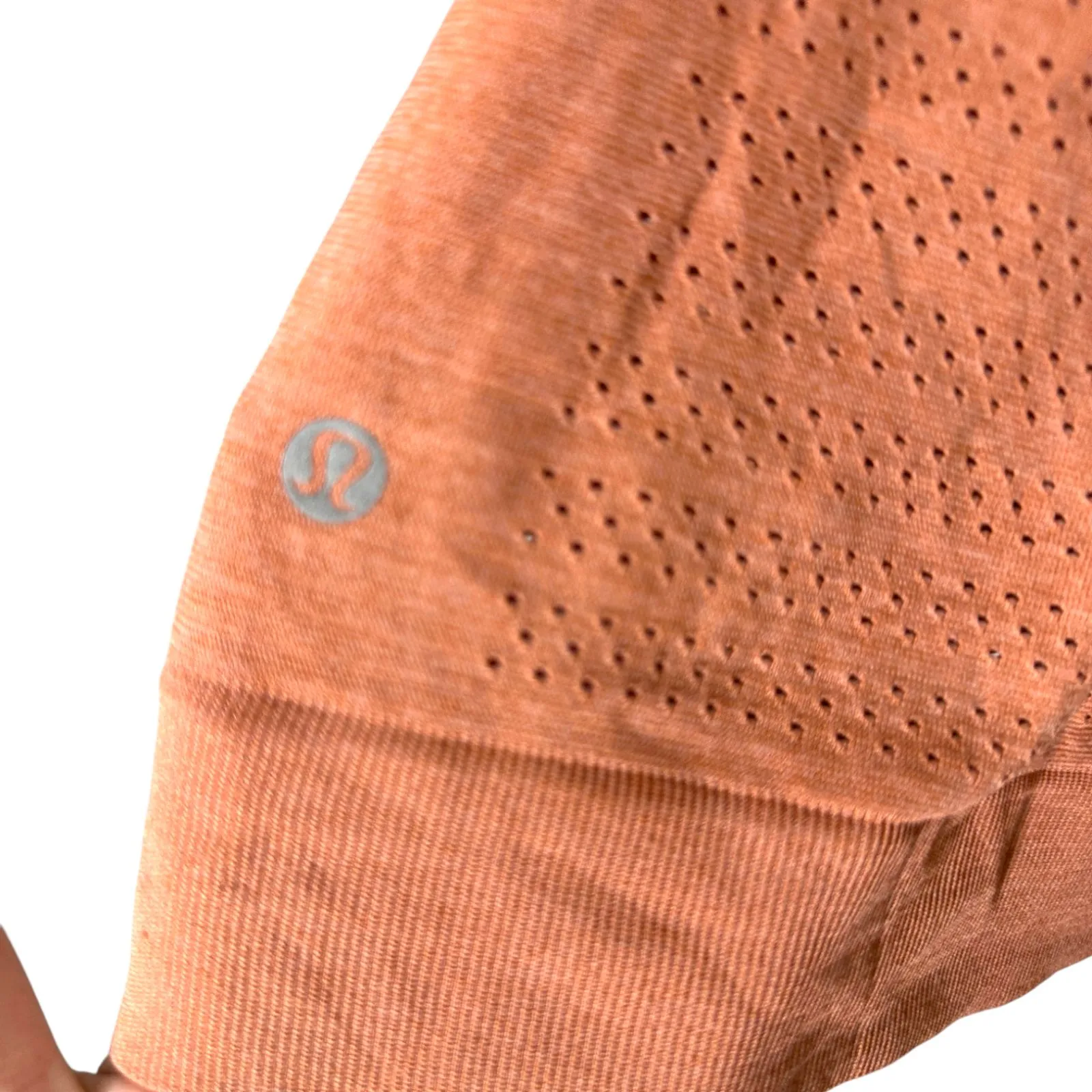 Lululemon Breeze By Long Sleeve Pink Mesh Shirt Size 8 - Image 6