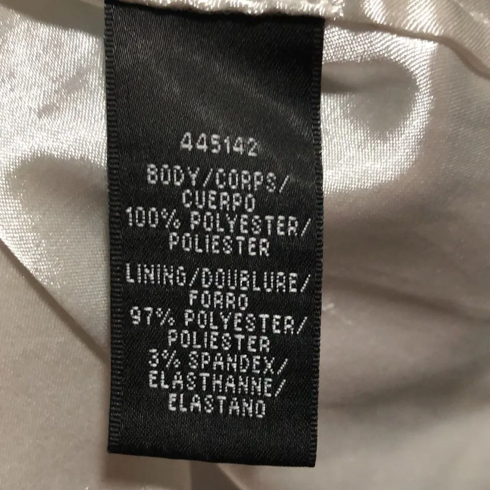 ML Monique Lhuillier Womens Size 0 White Floral High Low Gown - Image 12