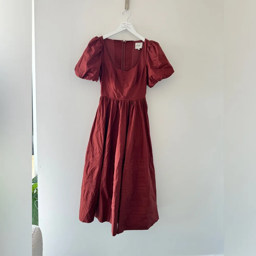 REFORMATION Everlyn Dress in Fig Jam 4 - Image 4