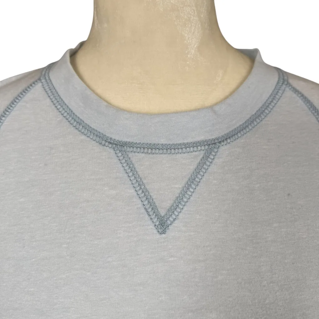 Gap light blue long sleeve crewneck pullover top women's size small - Image 5