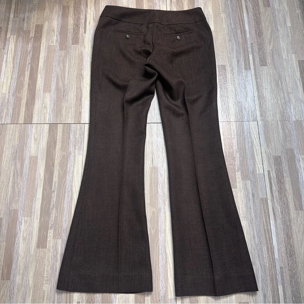 The Limited Dark Brown "Drew Fit" Flare Pants Women's Size 4 - Image 9