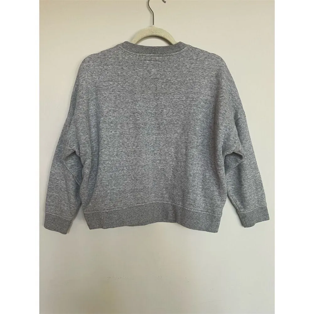 Madewell Women's Gray MWL Betterterry Crewneck Sweatshirt size XXS - Image 6