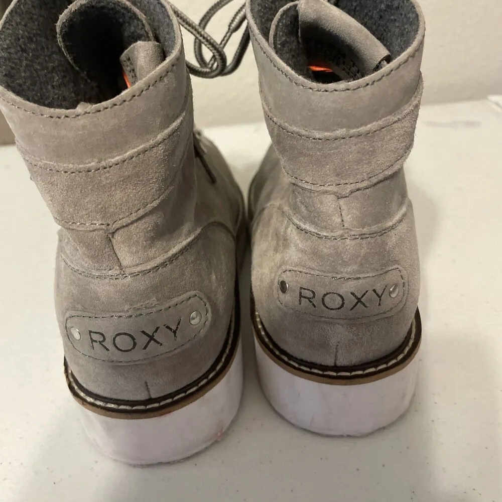 Roxy Spencir Alpine Collection Leather Hiking Trail Boot Gray Women’s Sz 9.5 EUC - Image 8