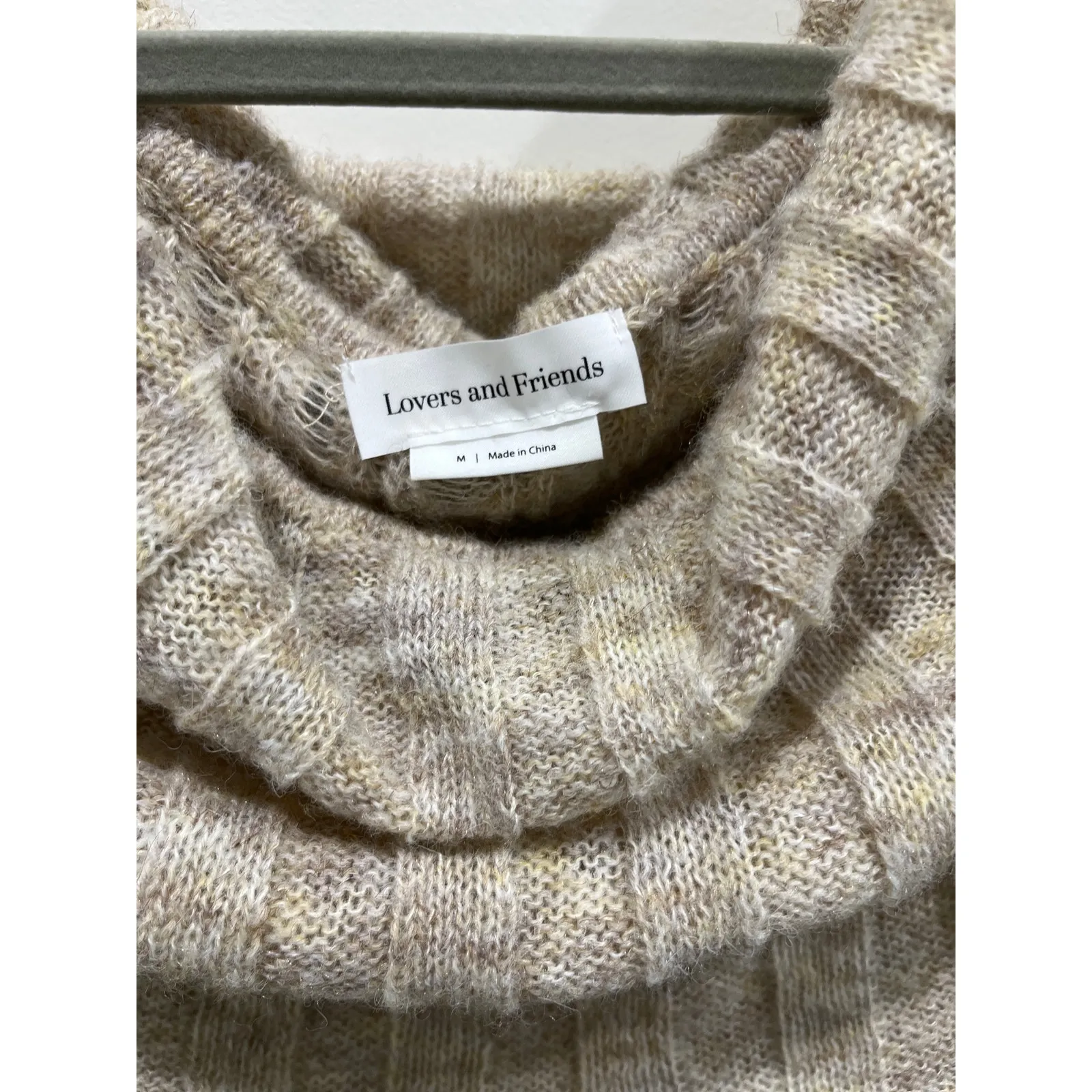 Lovers + Friends Ionela Off The Shoulder Sweater Dress Sz M - Image 3