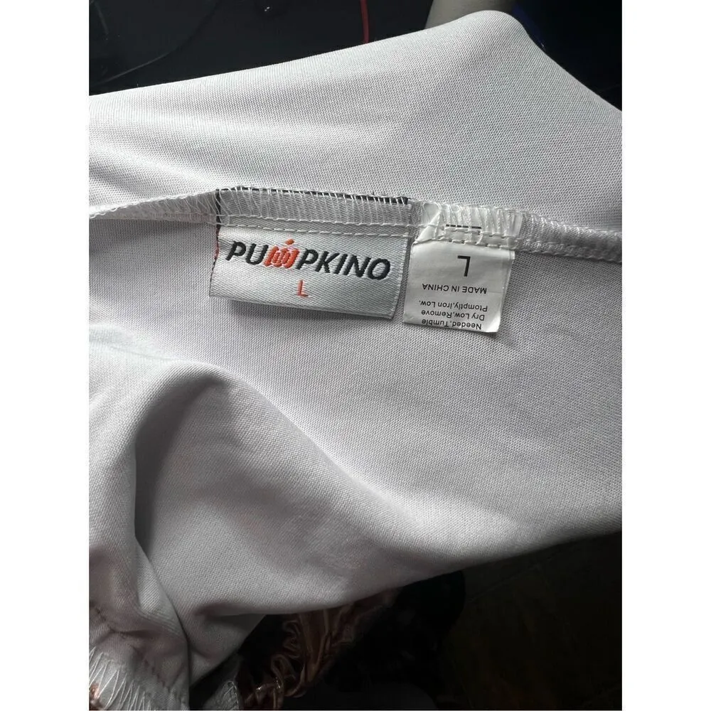 Pumpkino Rose Gold Metallic Track Pants Size L Stretch Pockets Elastic - Image 7