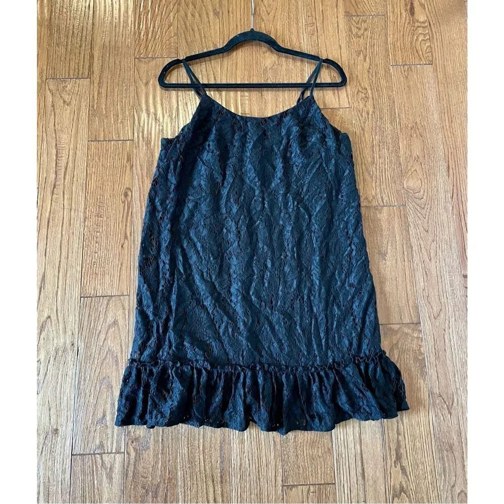 Scoop nyc black lace cami dress size large - Image 7