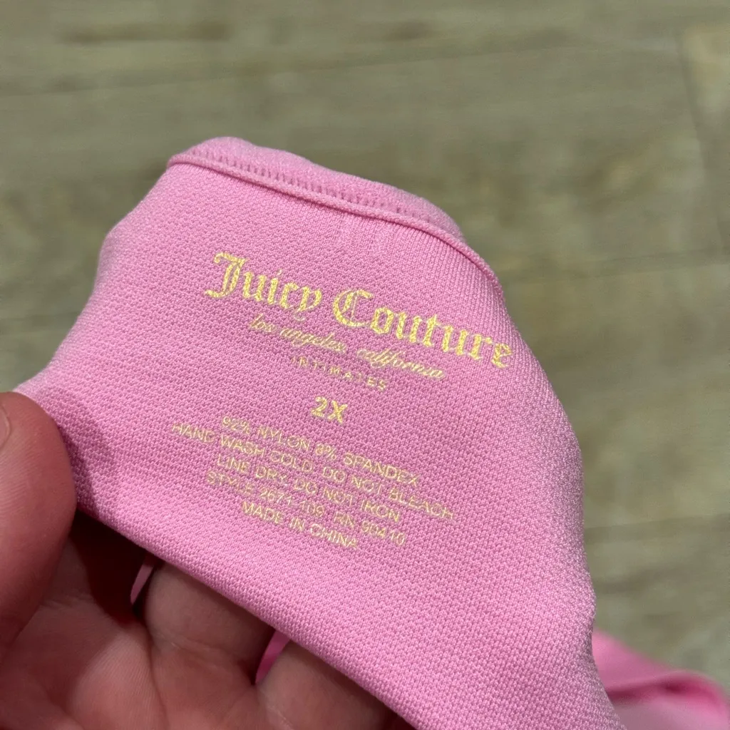 2 Piece Juicy Couture Shorts and Crop Top Tank Pink Size XL - Image 4