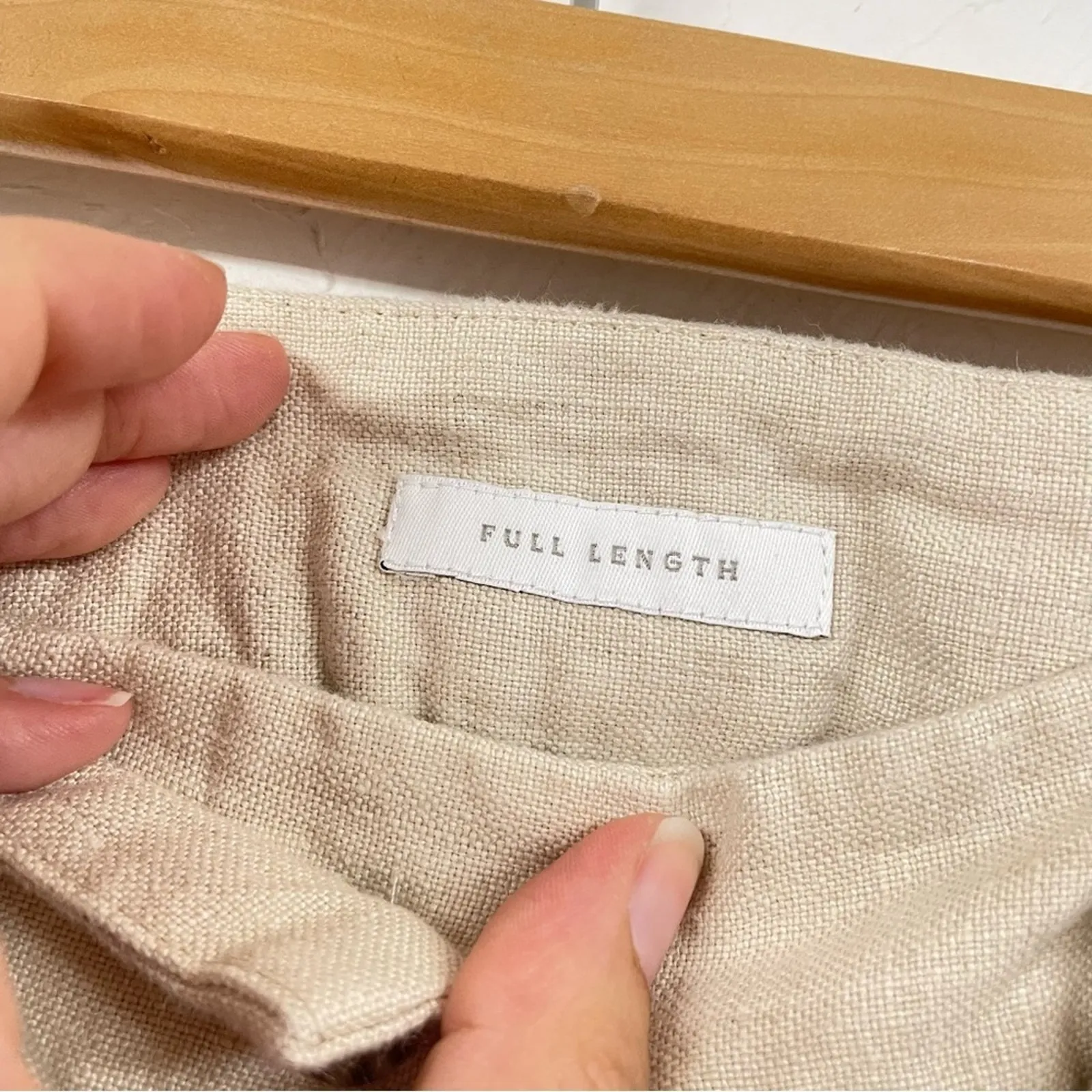 Charter Club Linen Tan Wide Leg Womens Pants 12 Old Money Lagenlook Capsule - Image 7