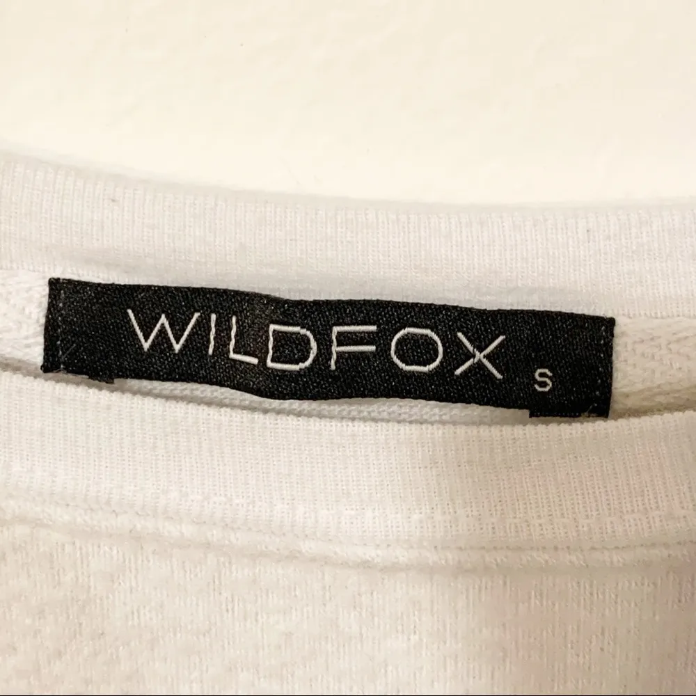 Wildfox Size Small White More Glitter Jumper Sweatshirt - Image 3