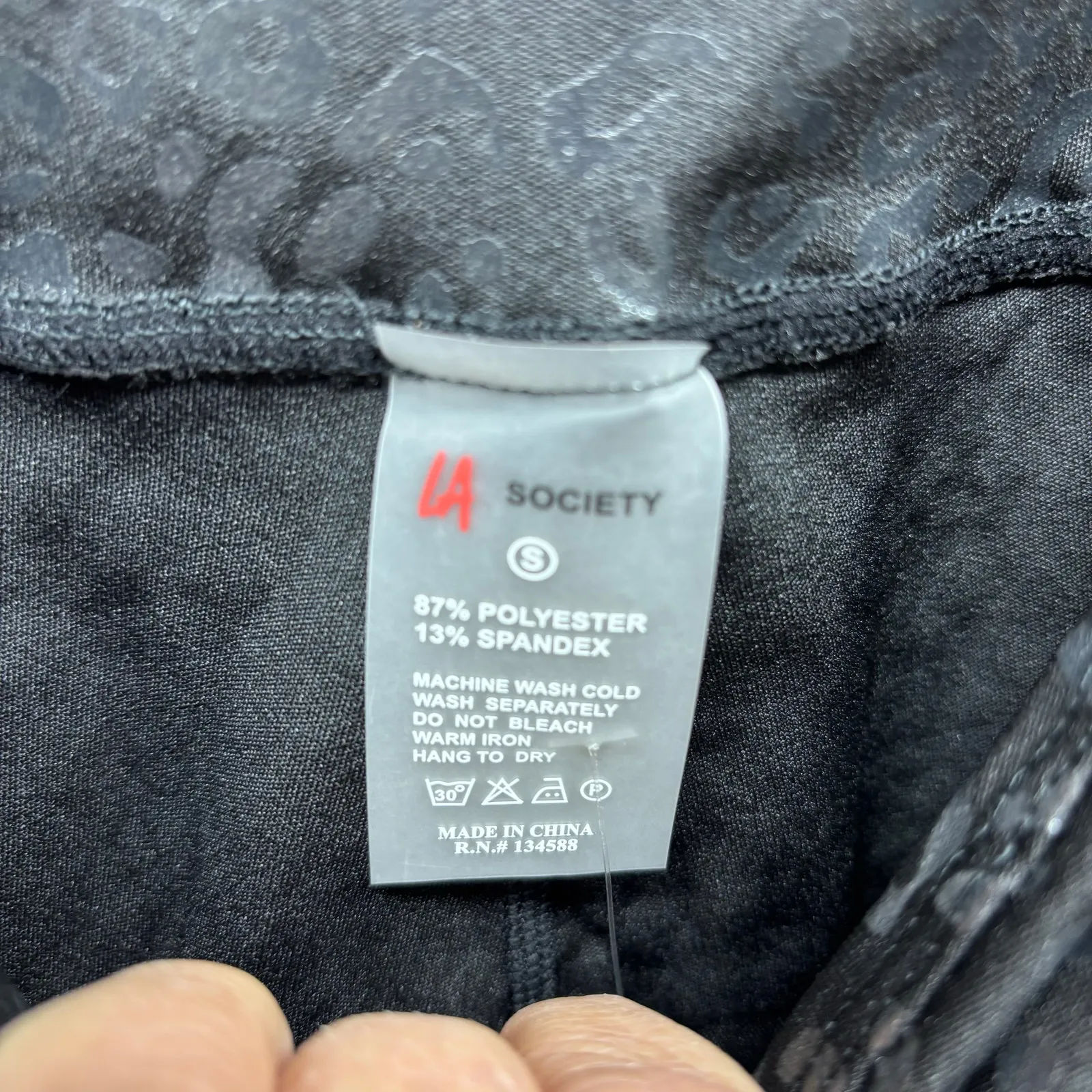 LA Society‎ Leopard Print Biker Shorts - Size Small - Image 3