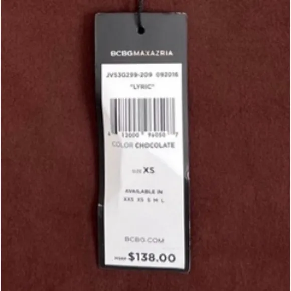 BCBGMaxAzria Chocolate Brown Lyric Faux Suede Pencil Skirt Size XS - Image 8