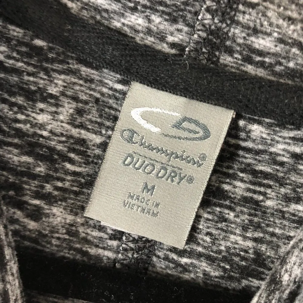 C9 Champion Womens Hoodie DuoDry Full Zip Pockets Thumbholes Heathered Gray M - Image 3