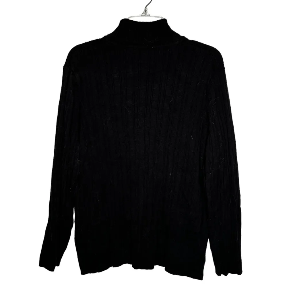 Talbot's Woman Black Turtleneck Sweater - Image 3