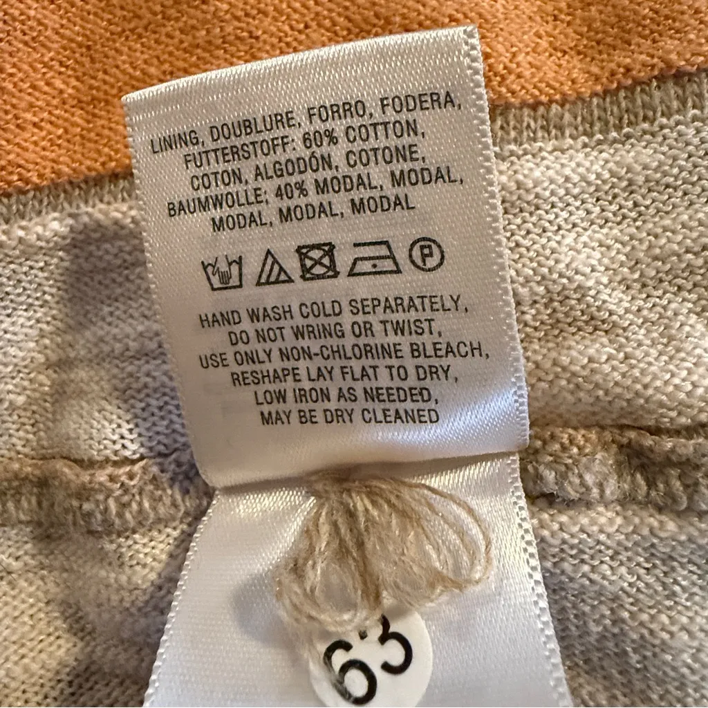 Anthropologie Moth Nora Sweater Dress Striped Boho Knit Long Sleeve Lined Sz Med - Image 9