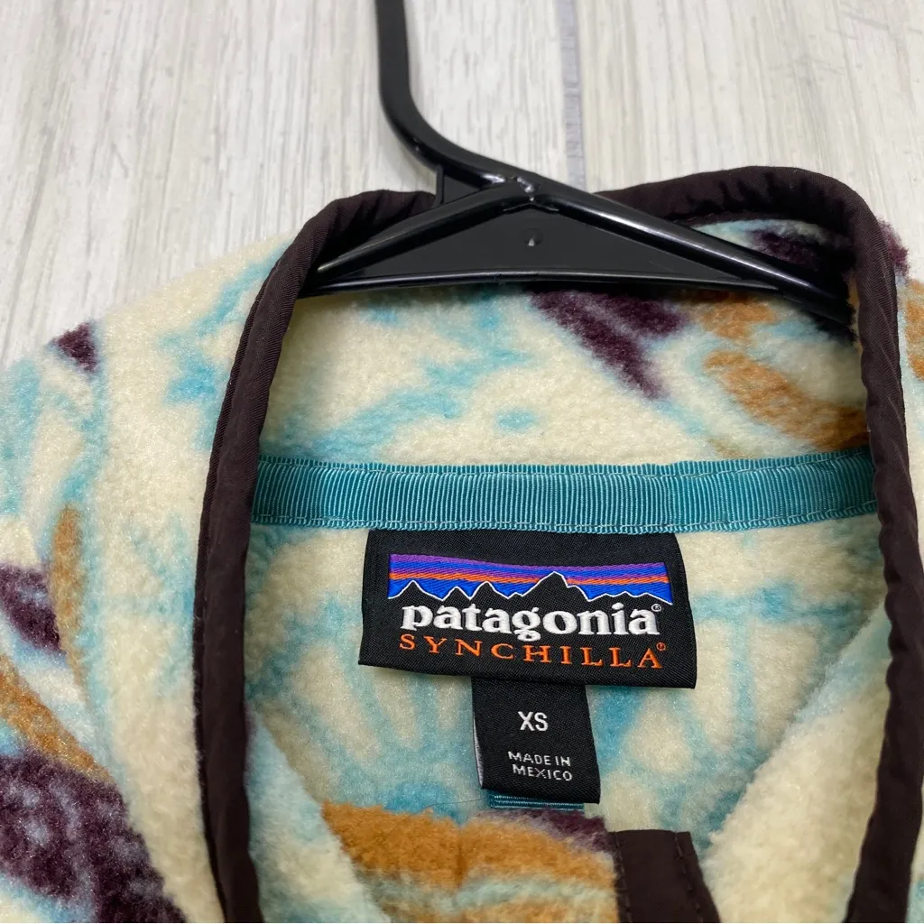 Patagonia Synchilla Snap-T Fleece Sweater Harvest Moon Owl size XS Extra Small - Image 11