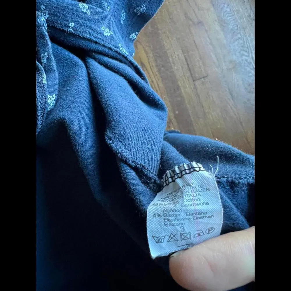 Brandy Melville Navy Floral Print Wrap Top - Stylish and Cute - - Image 7