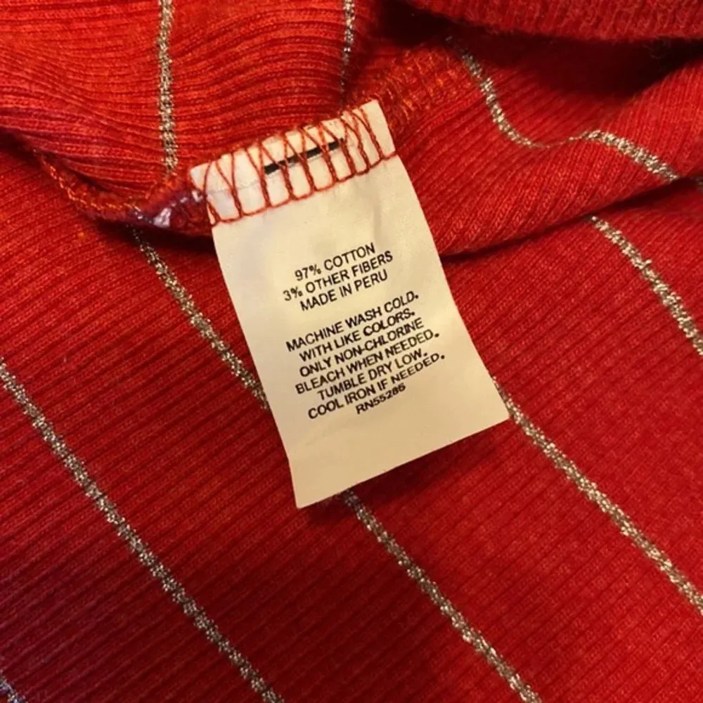 Express‎ Red Metallic Cotton Tank - Image 8