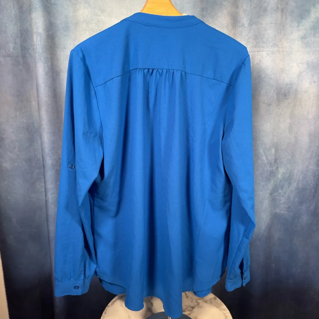 Blue Button-Up Shirt - Image 3