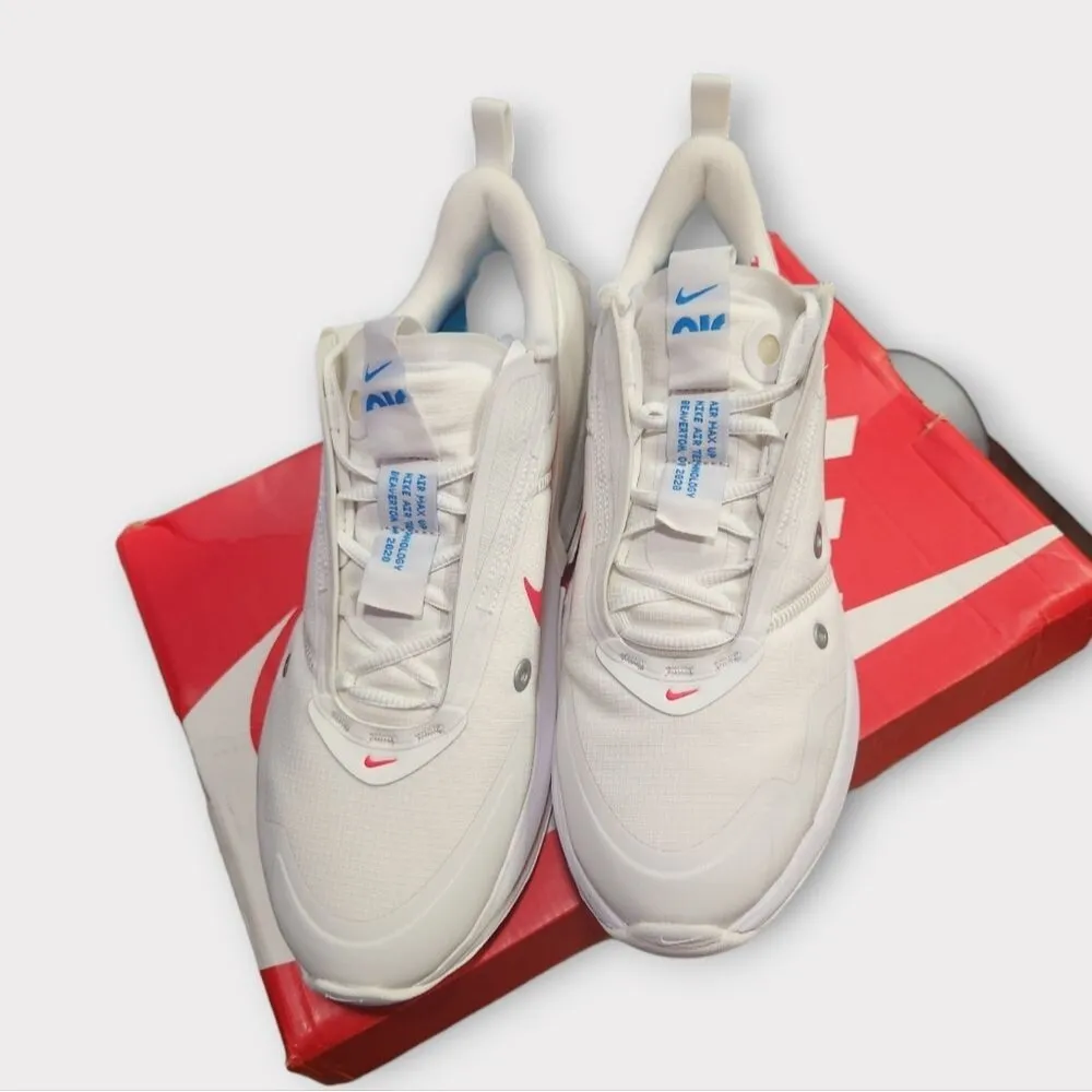 Nike Air Max Up Sneakers in White/Siren Red 9 - Image 4