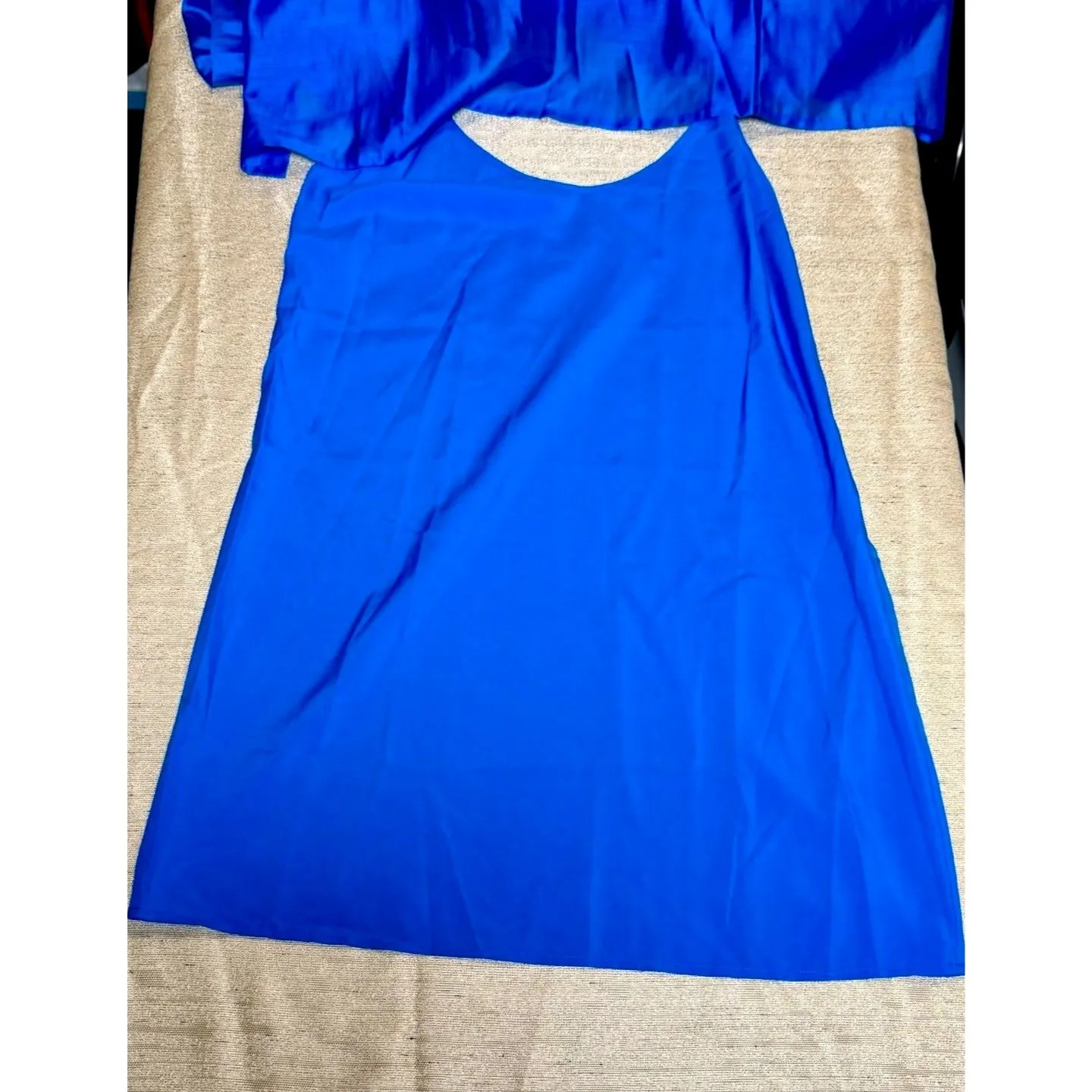 BANANA REPUBLIC Womens Pintuck Dress, Tencel™ Lyocell Size XS Blue NWT - Image 8