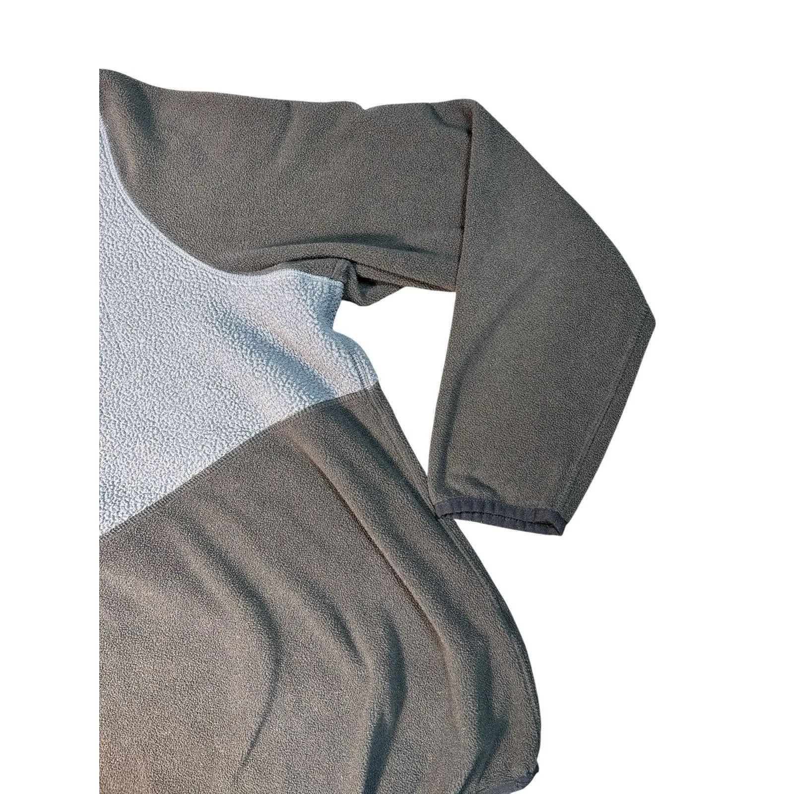 LL Bean Women’s Black Gray Colorblock Half Zip Pull over Jacket Size XL - Image 2