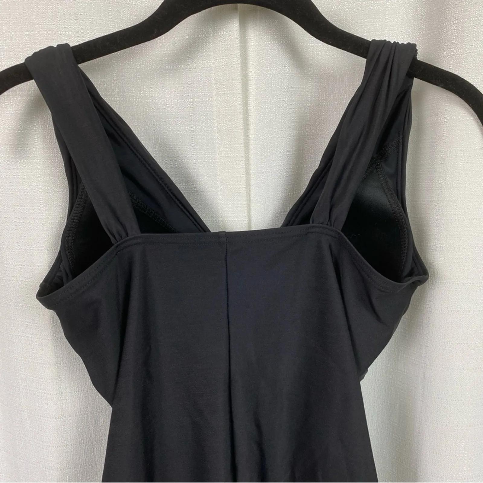 Lands End Black Slendersuit Grecian Tummy Control One Piece Swimsuit Sz.6P NWOT - Image 9