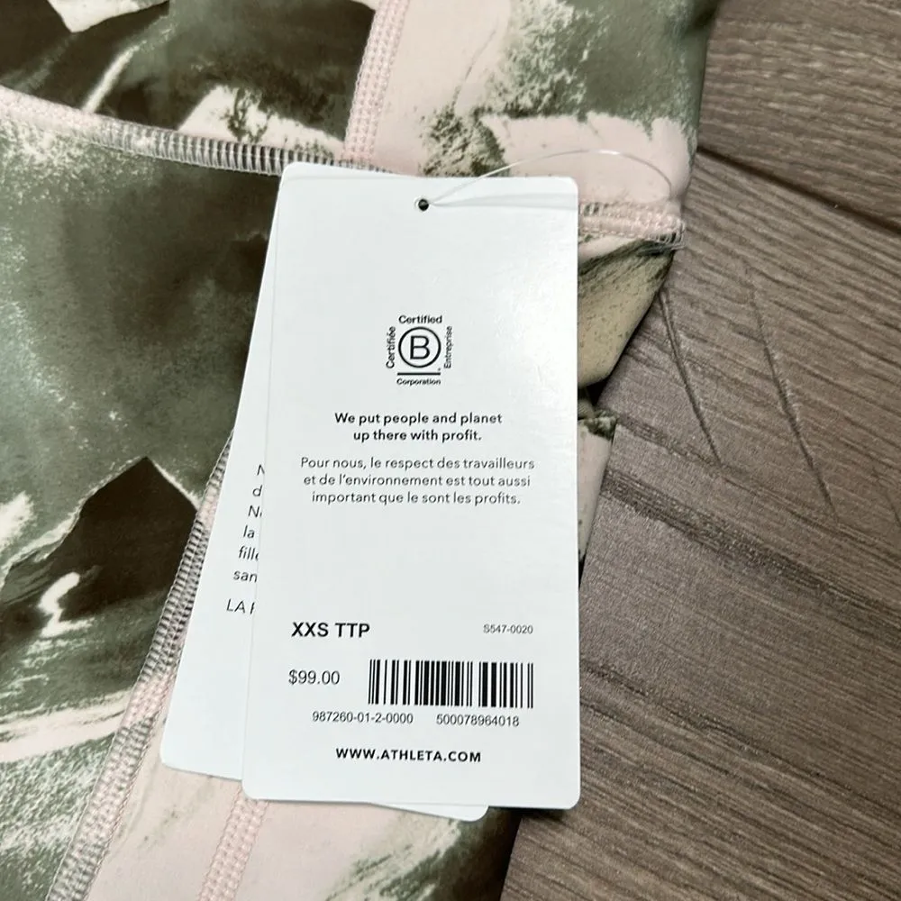 Athleta Ultimate‎ Stash Il Capri Painted Energy Olive Size XXS - Image 11