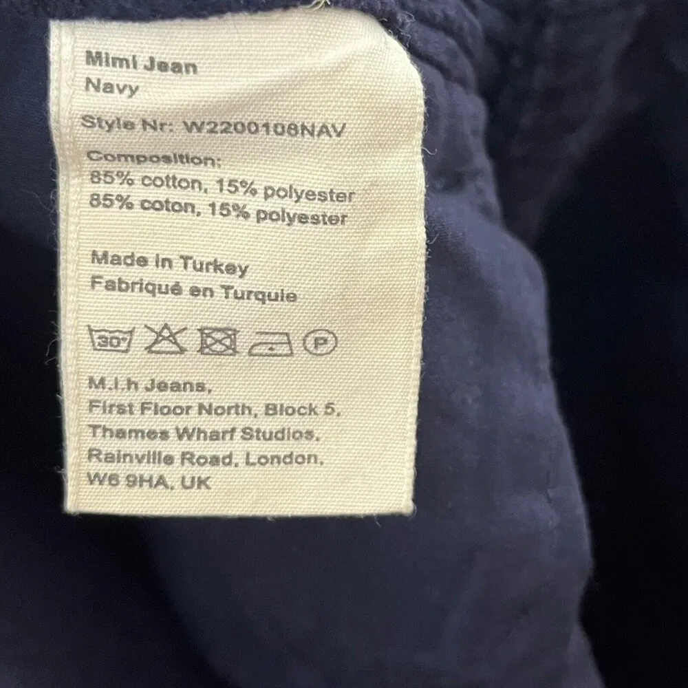 MIH JEANS Mimi Corduroy Cropped Slim Jeans Women’s Size 26 Dark Navy High Rise - Image 10