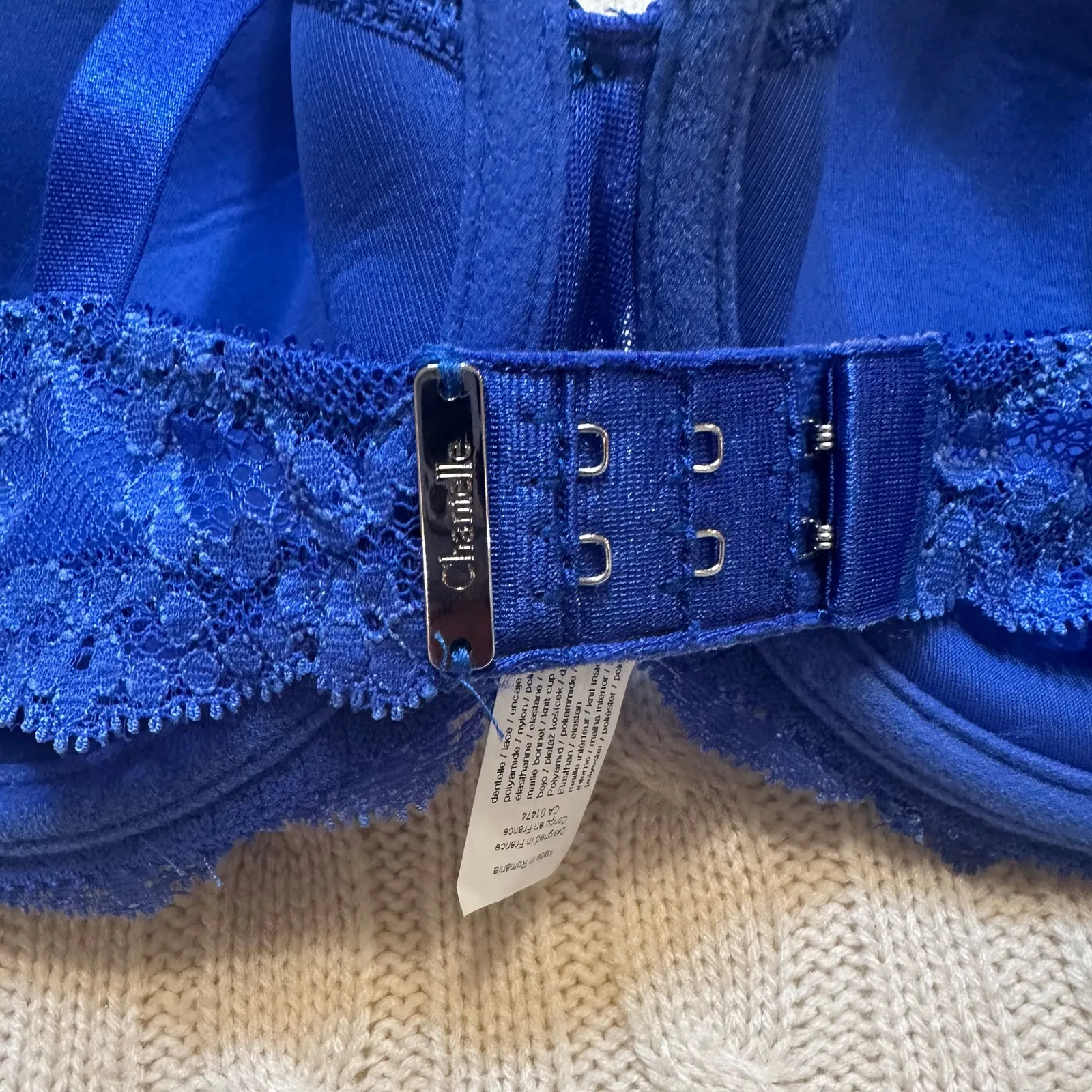 NEW Chantelle Rive Gauche T-Shirt Underwire Bra sz 38C Blue - Image 4