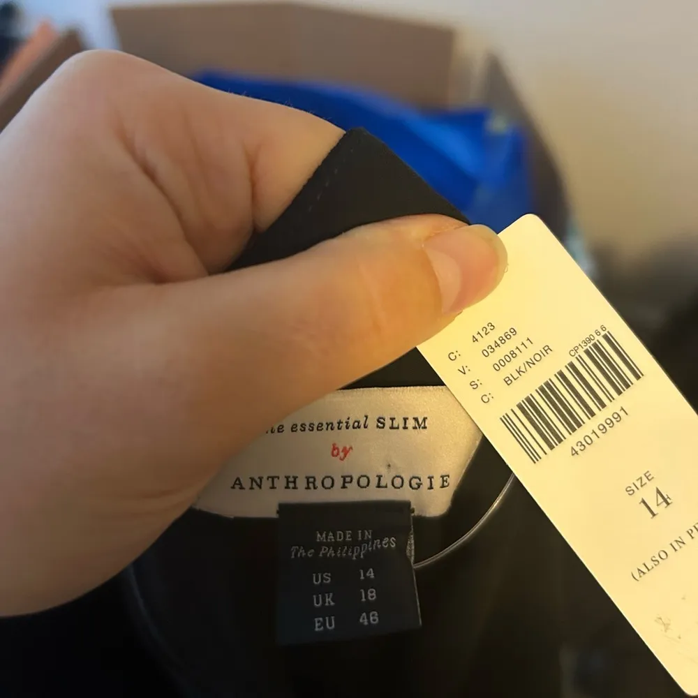 NWT Anthropologie The Essential Slim Black Jumpsuit - Image 5