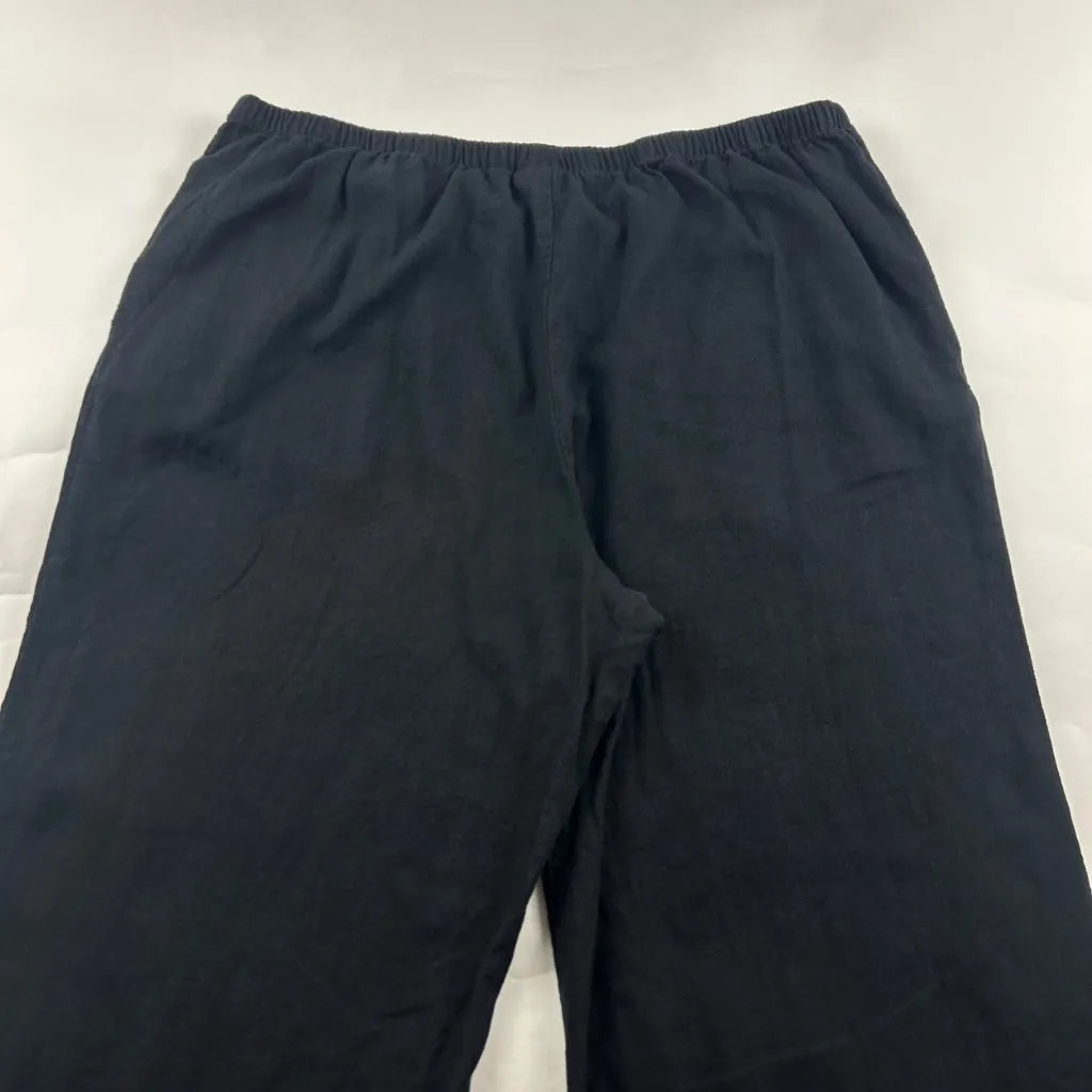 A New Day Black Linen Blend Wide Leg Lounge Pant XL - Image 8