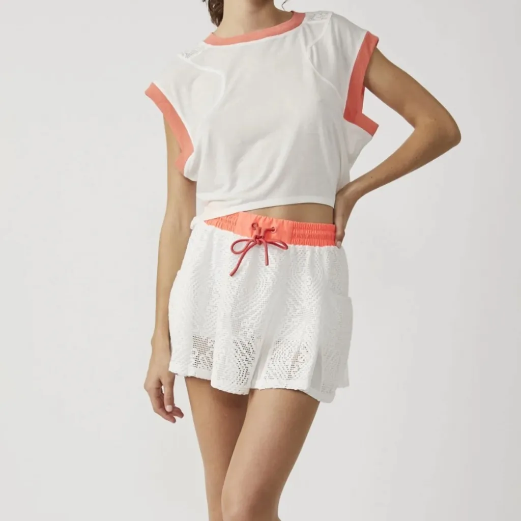 Free People Good Sport Skort in White Combo sz xs NWT - Image 4