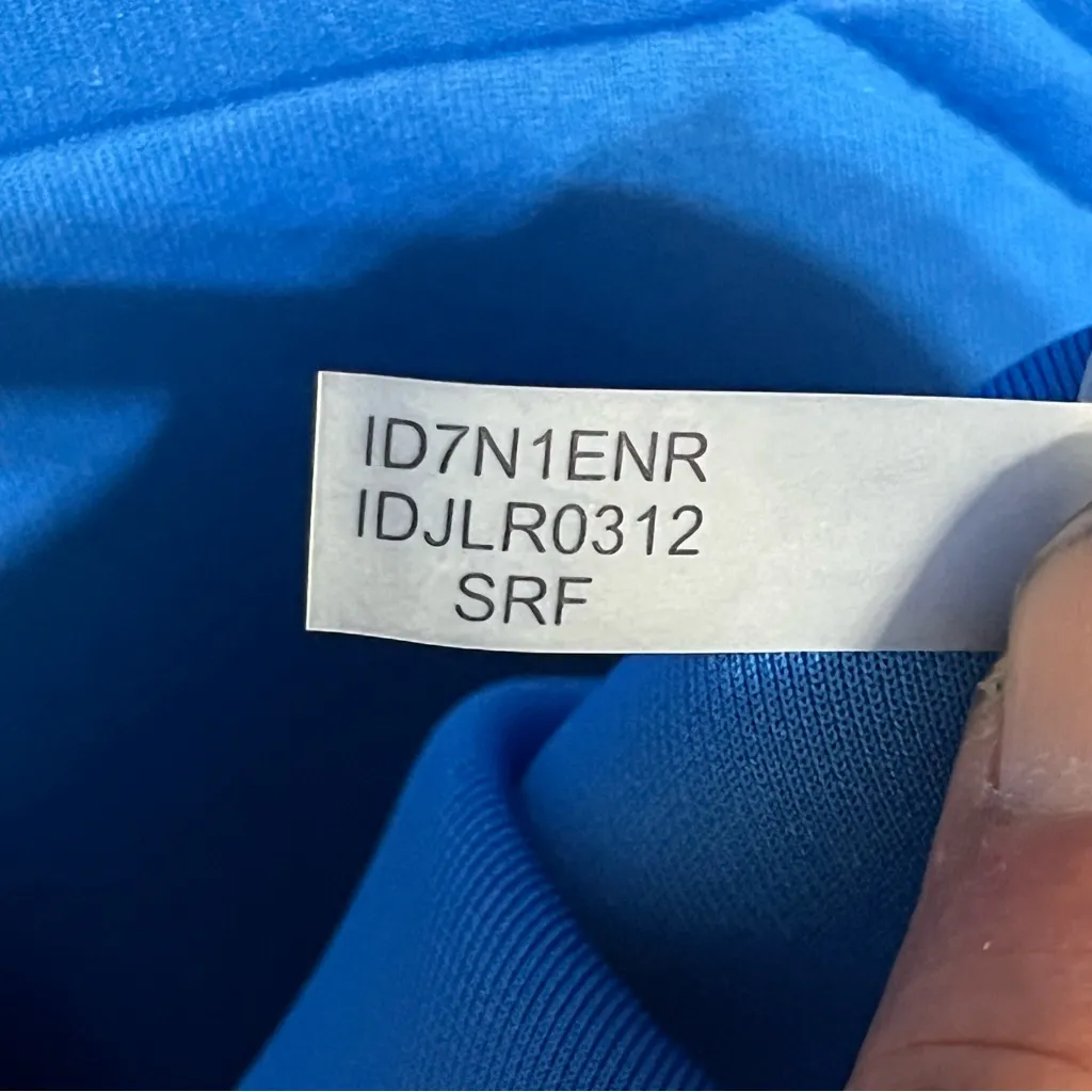 Women’s Ivanka Trump Sleeveless Blue Bodycon‎ Dress Silver Hardware Size Large - Image 11