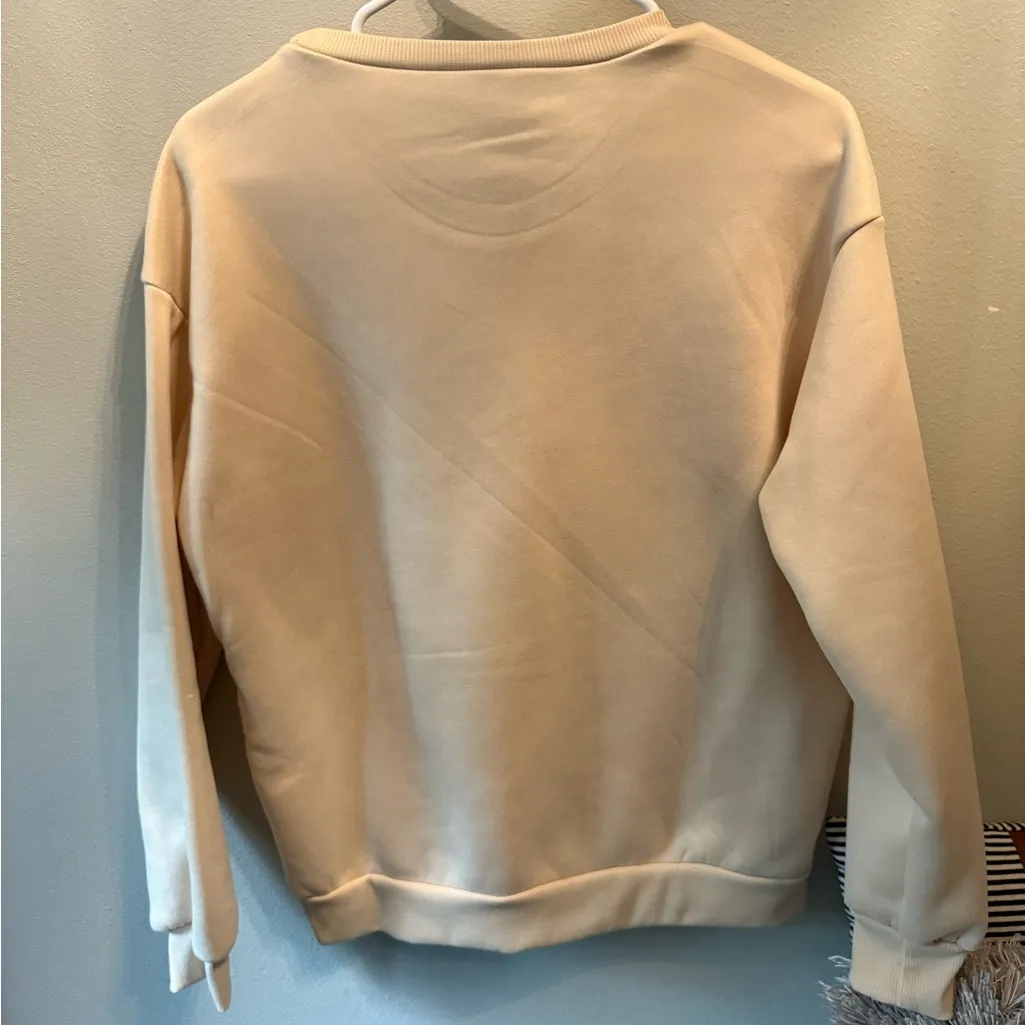 Taylor Swift Travis Kelce 87 KC Chiefs Sweater Small Tan - Image 8