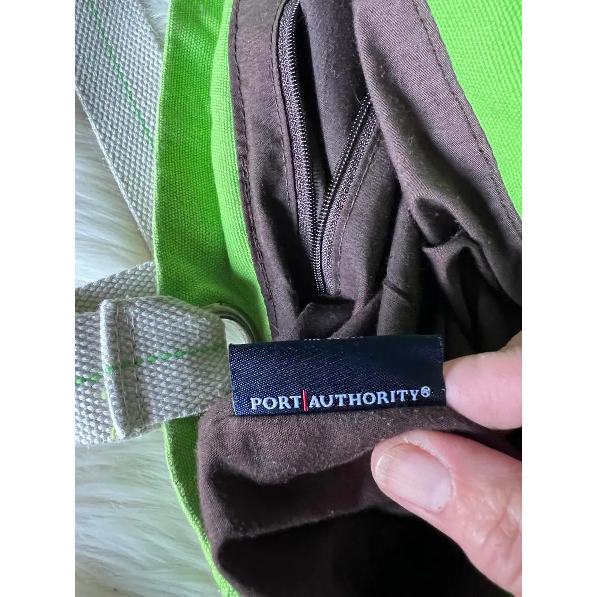 Green Canvas Tote Bag with Horse Print - Image 3