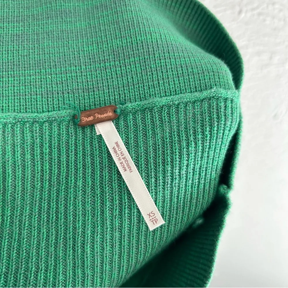 Free People Golden Hour Knit Midi Skirt Green Sz XS - Image 5