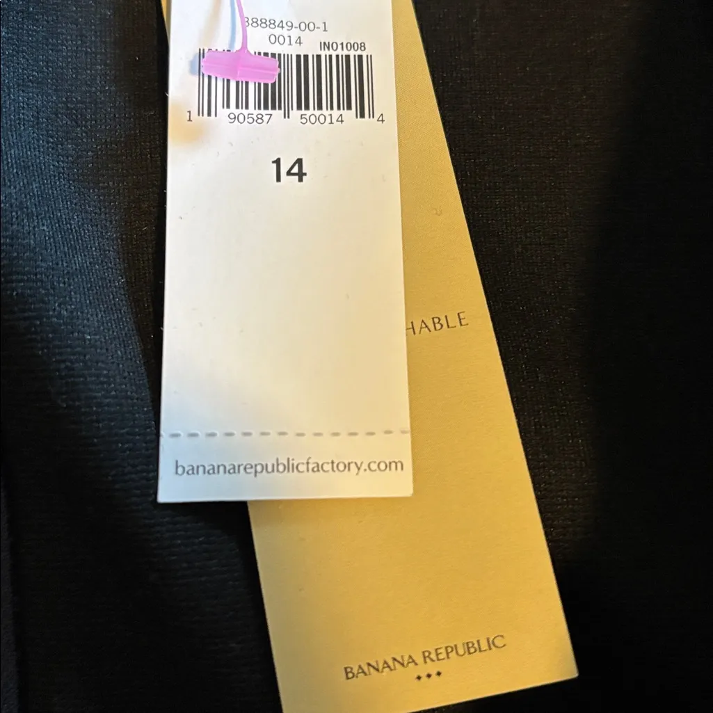 Banana Republic Factory Black Plaid Machine Washable Pencil Skirt - Image 10