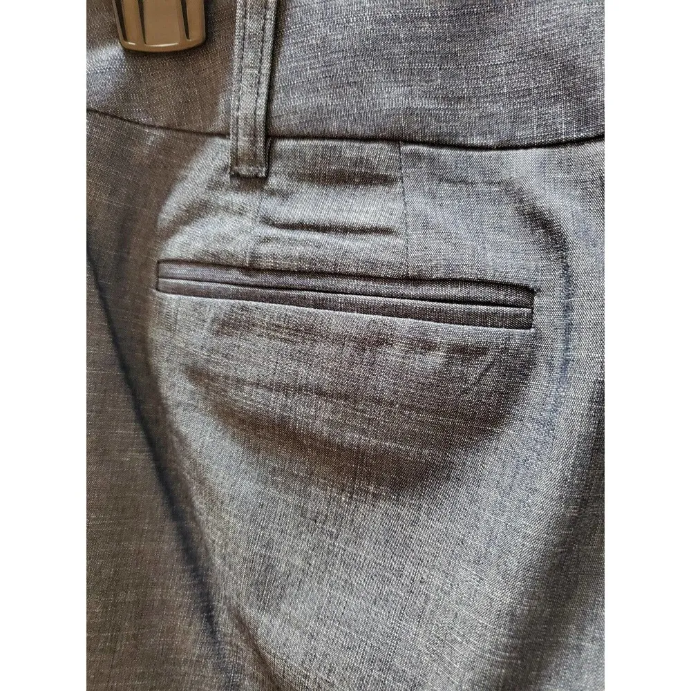 Loft Ann Taylor Women's Blue Rayon Mid Rise Straight Legs Stretch Dress Pant 6 - Image 6