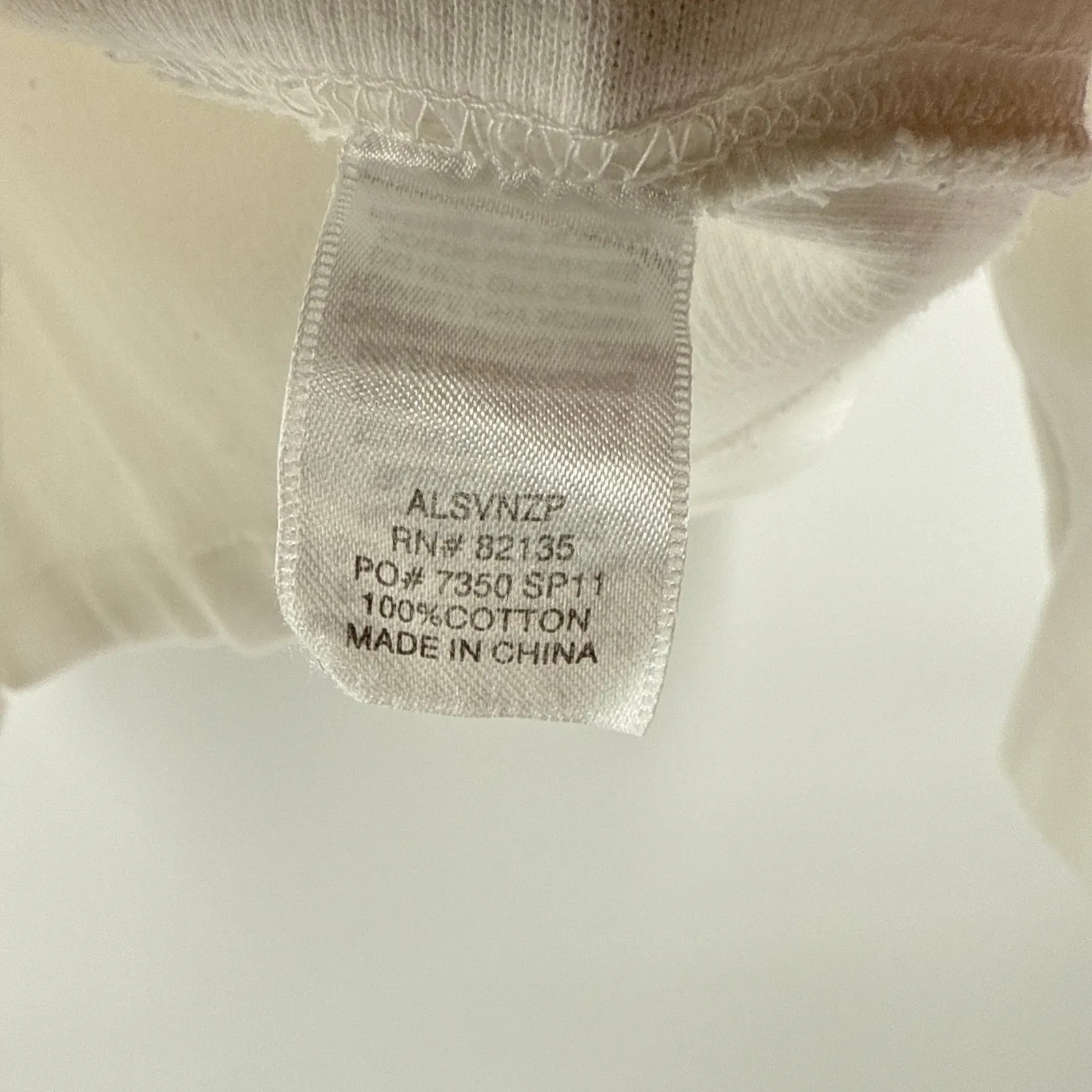 Fresh Produce Womens Quarter Zip Pullover Sweatshirt White Cotton Blend M - Image 7