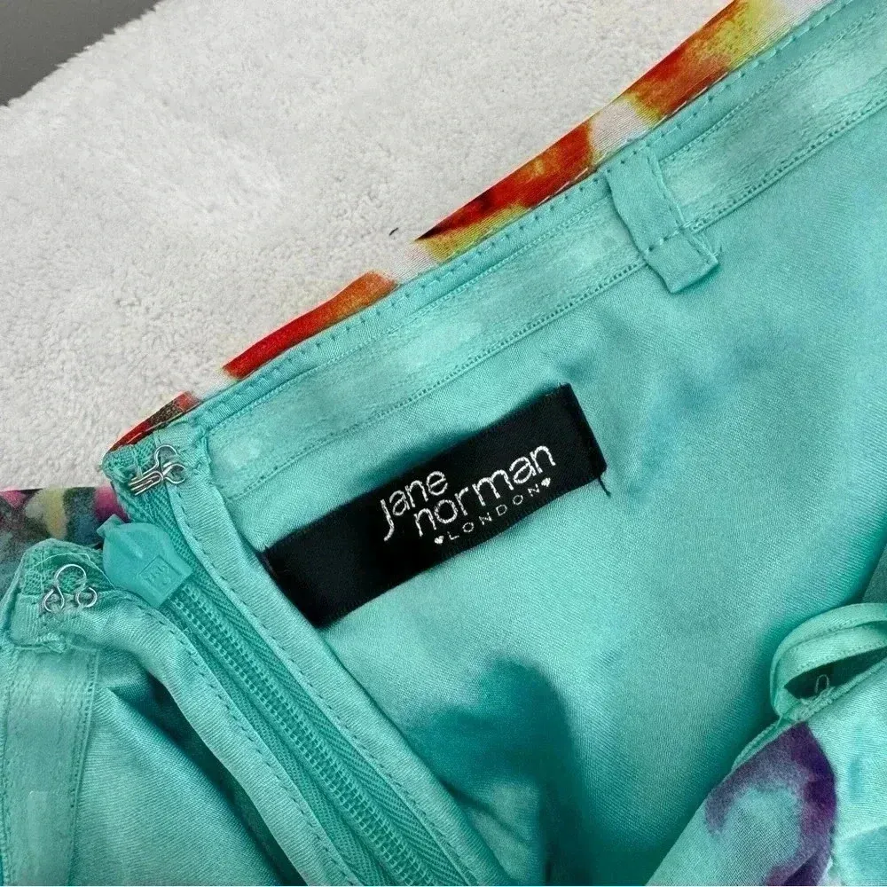 Jane Norman peach Strapless dress size Blue Size 10 - Image 8