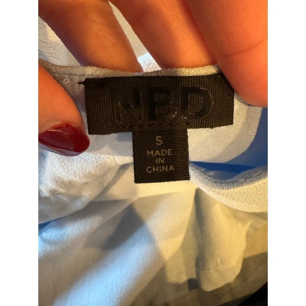 NBD Dress Women Small Blue Lace Up Back Fit And Flare Mini Party Cocktail - Image 9