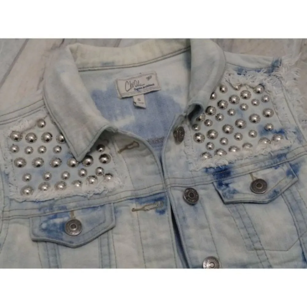 NEW Chiole Denim Architect women's small, studded denim vest - Image 6